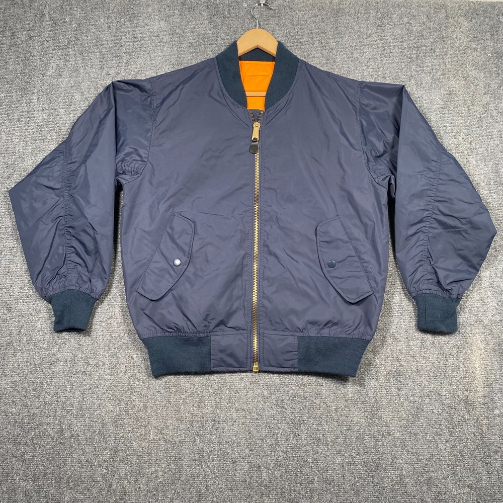 Rothco MA-1 Flight Jacket Men's Sz S Black Flyers Intermediate MIL-J-6141 USAF